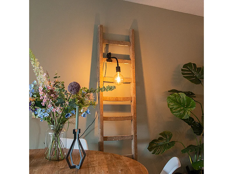 Lampe à pince moderne noire avec bras flexible - Cavalux