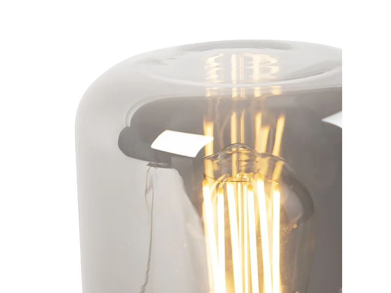 Lampe de table design en laiton avec verre fumé - Bliss Cute