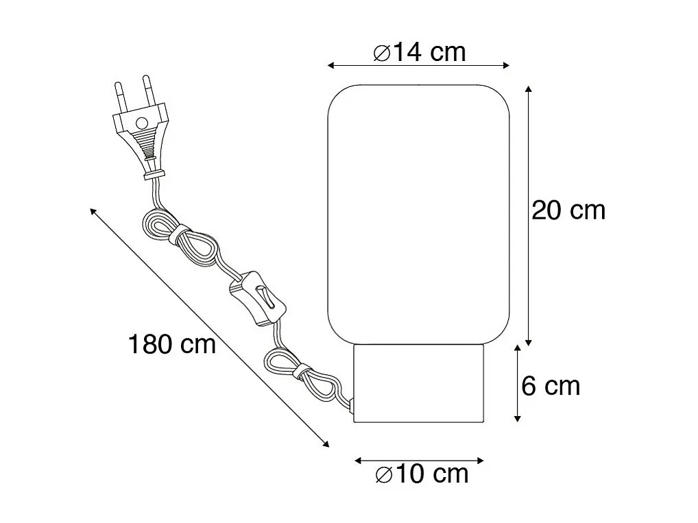 Lampe de table design en laiton avec verre fumé - Bliss Cute