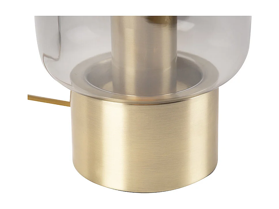 Lampe de table design en laiton avec verre fumé - Bliss Cute