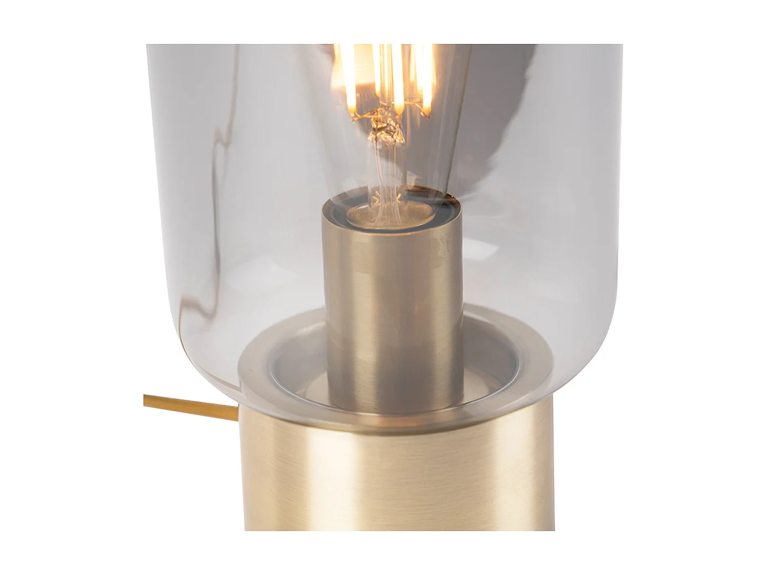 Lampe de table design en laiton avec verre fumé - Bliss Cute