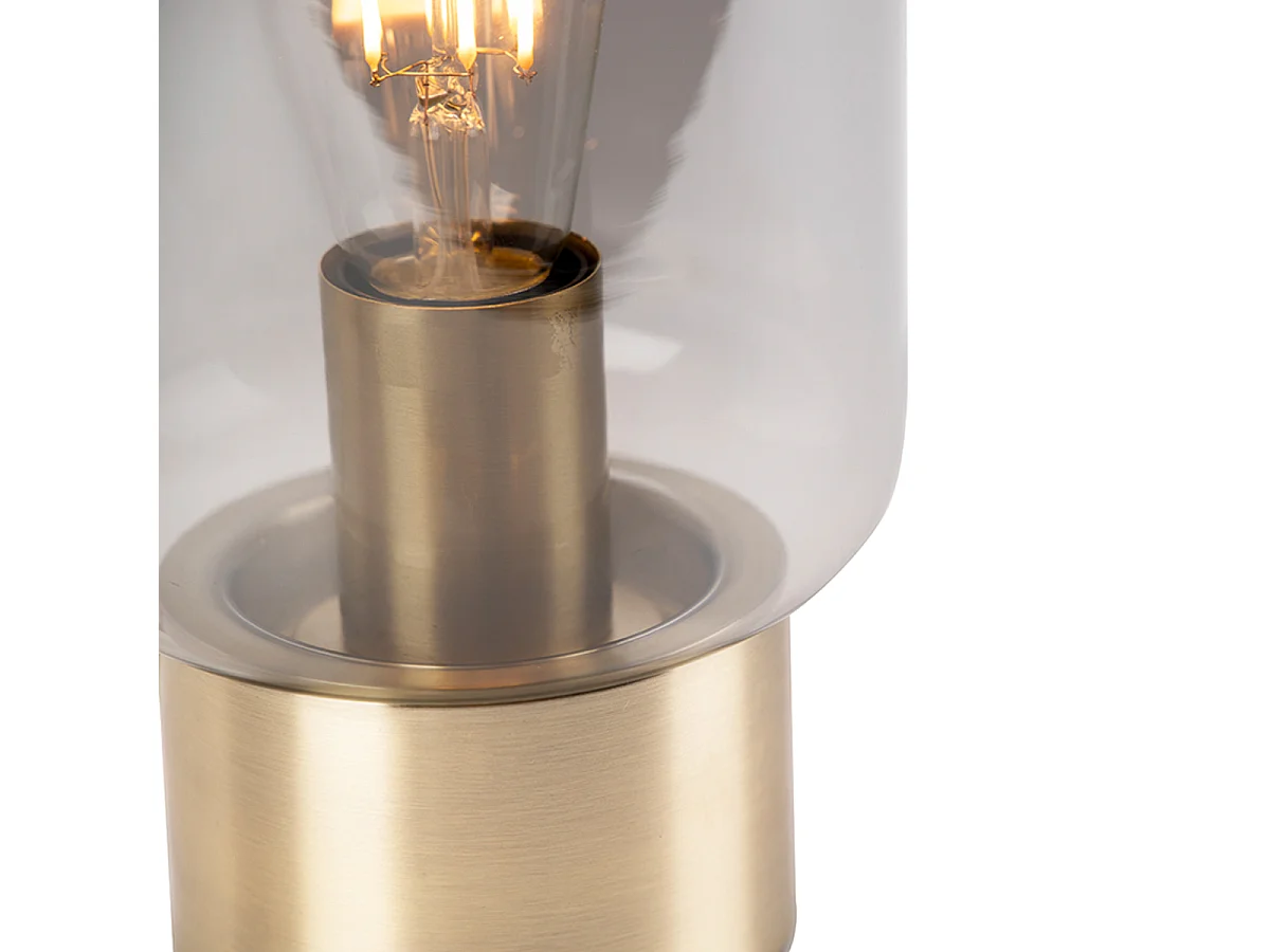Lampe de table design en laiton avec verre fumé - Bliss Cute