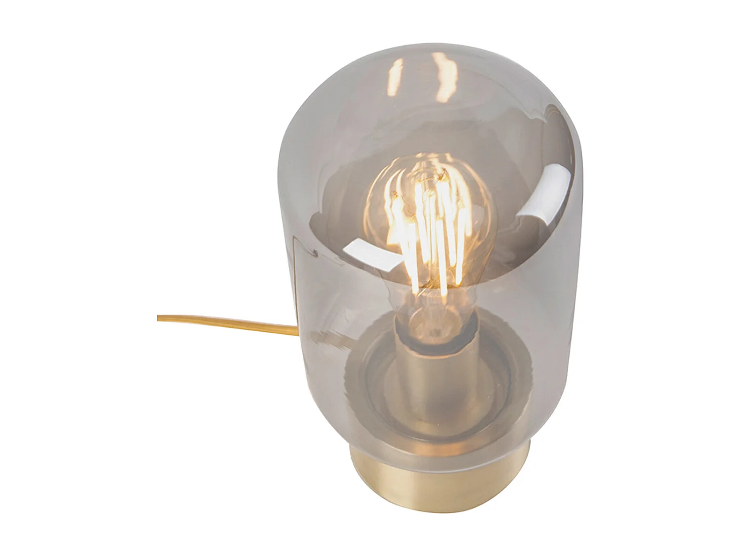 Lampe de table design en laiton avec verre fumé - Bliss Cute