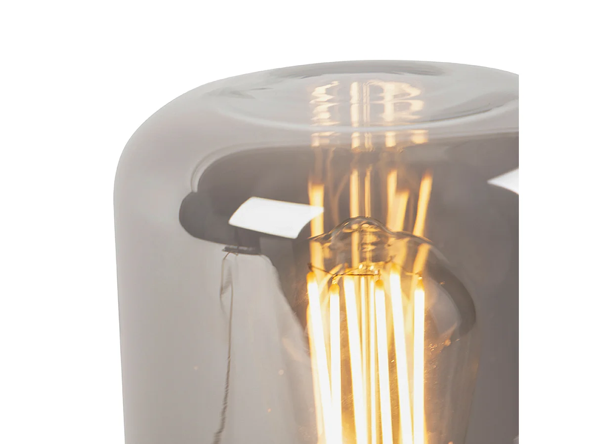 Lampe de table design en laiton avec verre fumé - Bliss Cute