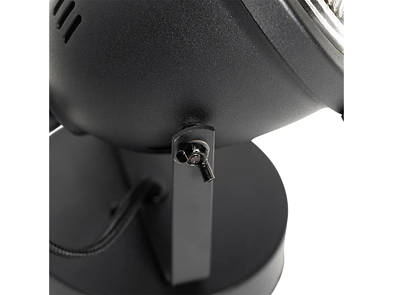 Lampe de table industrielle noire 18 cm - Emado