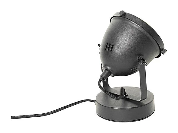Lampe de table industrielle noire 18 cm - Emado