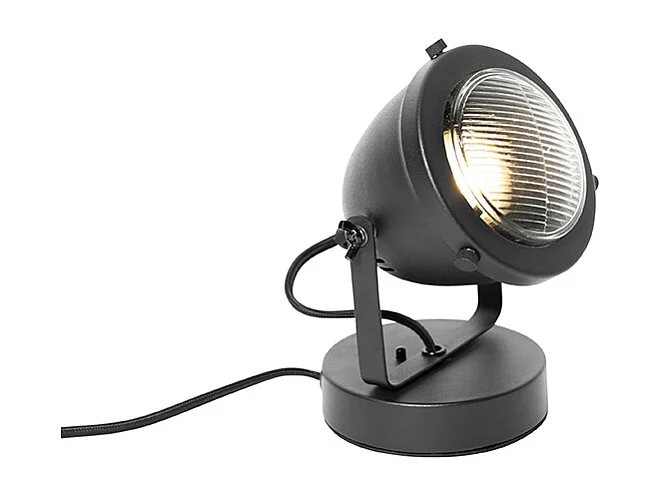 Lampe de table industrielle noire 18 cm - Emado