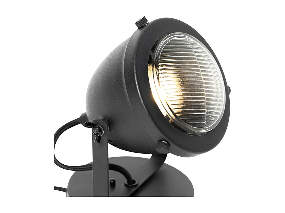 Lampe de table industrielle noire 18 cm - Emado