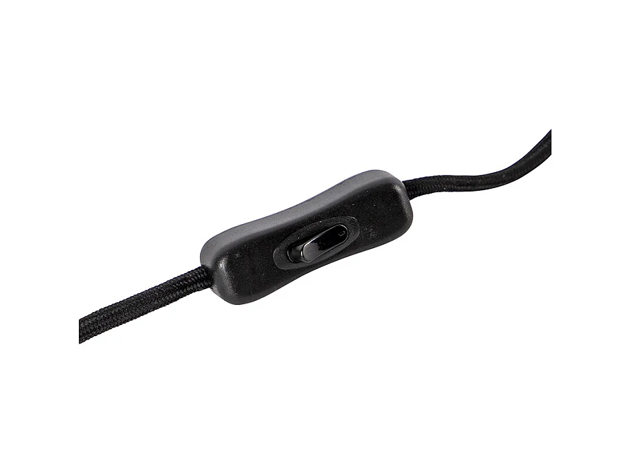 Lampe de table design noire avec verre fumé - Dôme