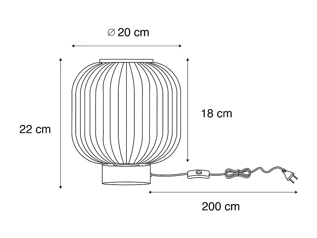 Lampe de table Art déco en laiton - Karel