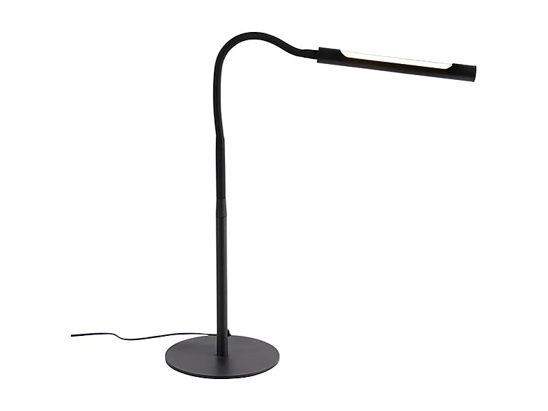 Lampe de table design noire avec LED et variateur tactile - Palka