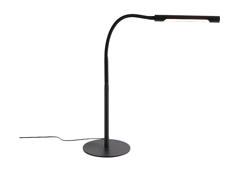 Lampe de table design noire avec LED et variateur tactile - Palka