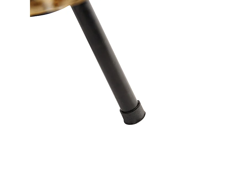 Lampe de table Art Déco trépied or avec noir - Maro