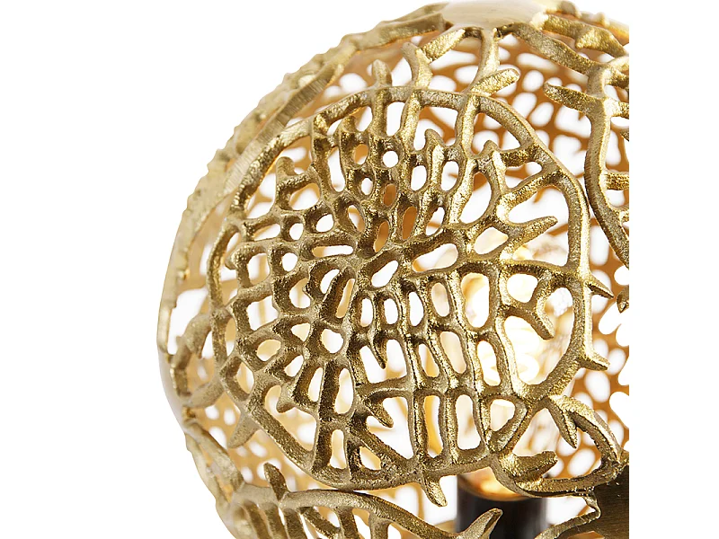 Lampe de table Art déco trépied dorée - Maro