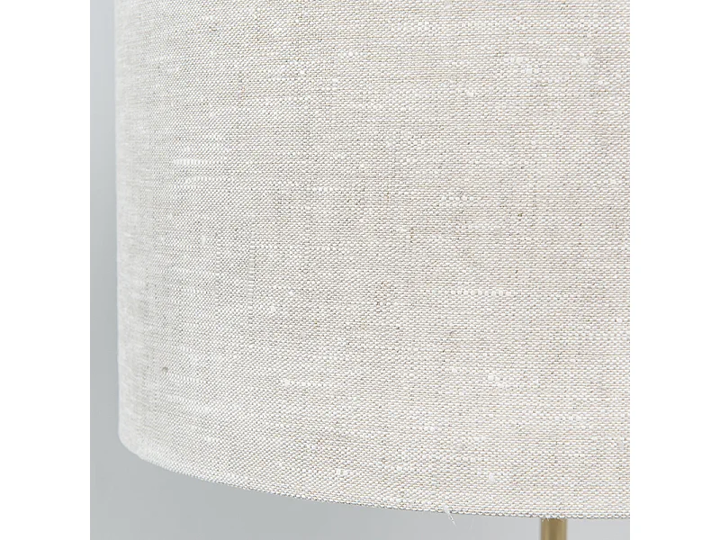 Lampe de table en laiton avec abat-jour gris 35 cm - Kaso