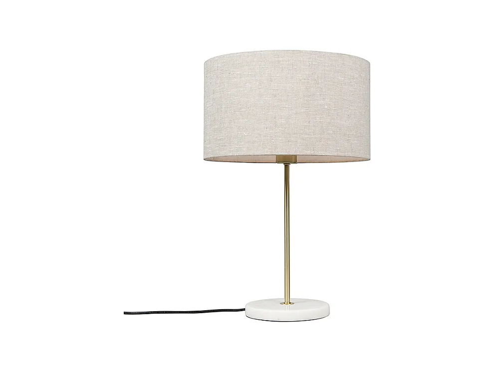 Lampe de table en laiton avec abat-jour gris 35 cm - Kaso