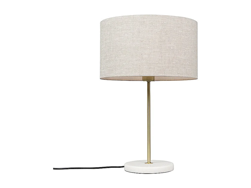 Lampe de table en laiton avec abat-jour gris 35 cm - Kaso