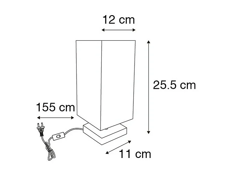 Lampe de table moderne blanche avec acier - Milo
