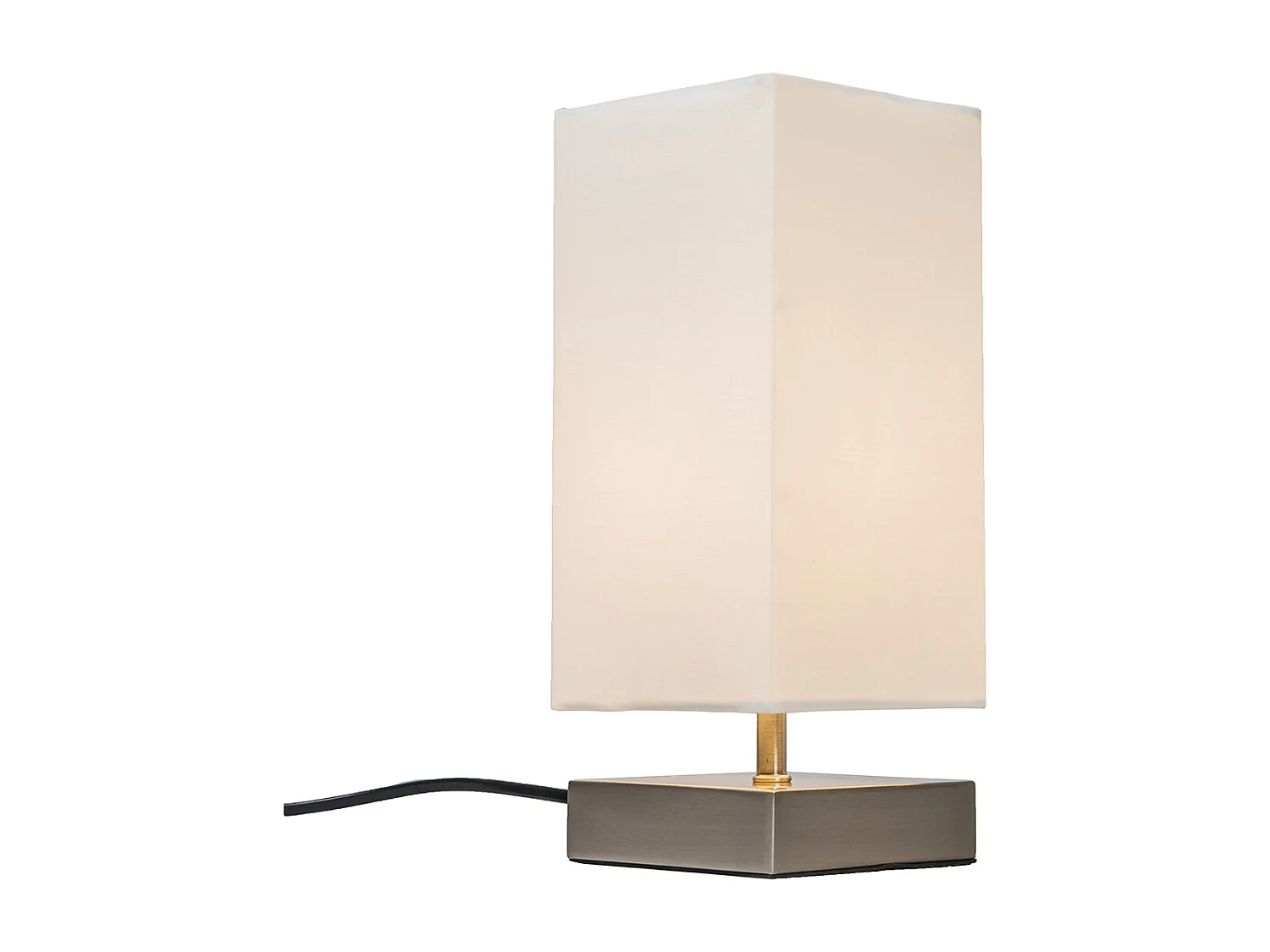 Lampe de table moderne blanche avec base en acier - Milo