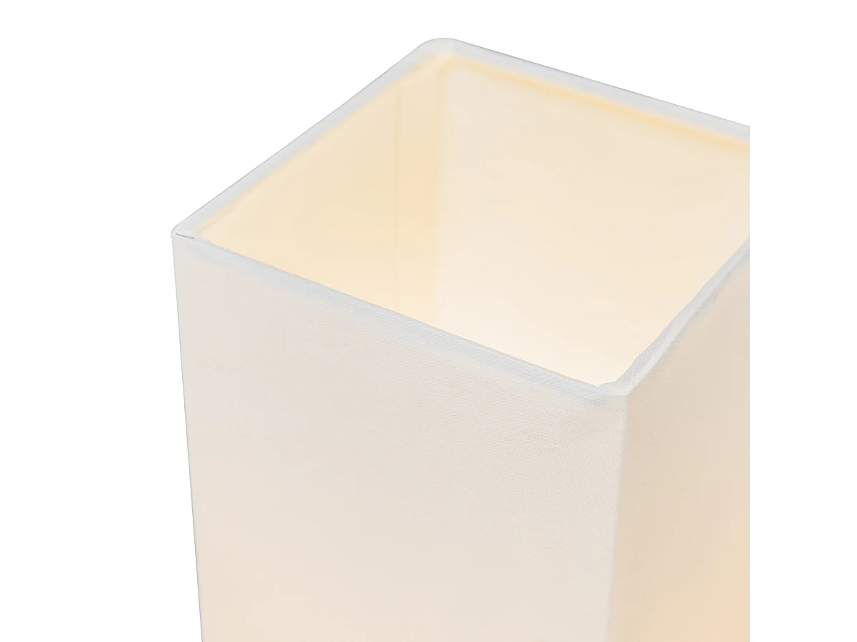 Lampe de table moderne blanche avec base en acier - Milo