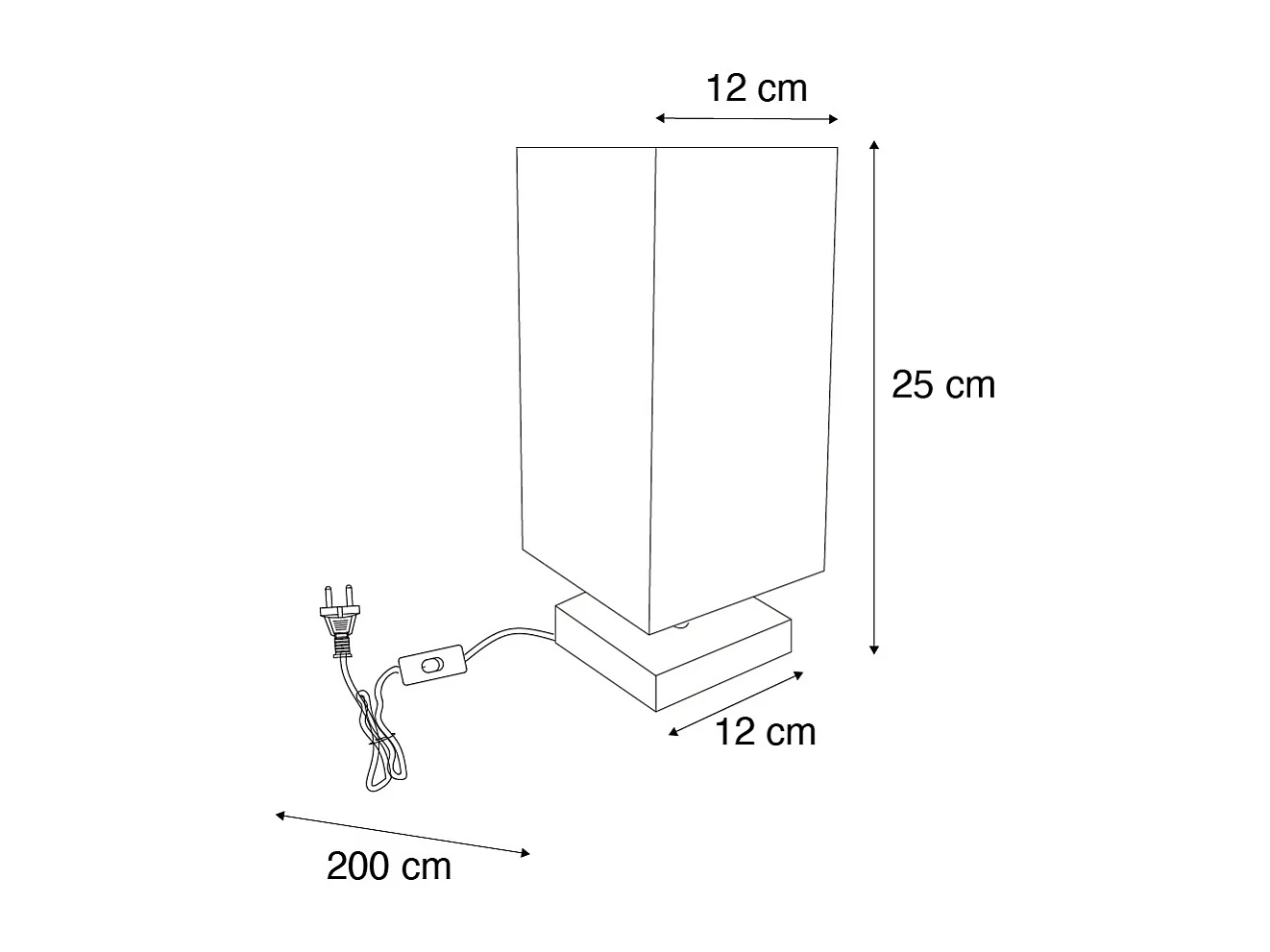 Lampe de table moderne blanche avec base en acier - Milo