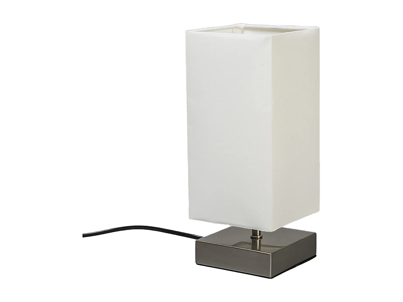 Lampe de table moderne blanche avec base en acier - Milo