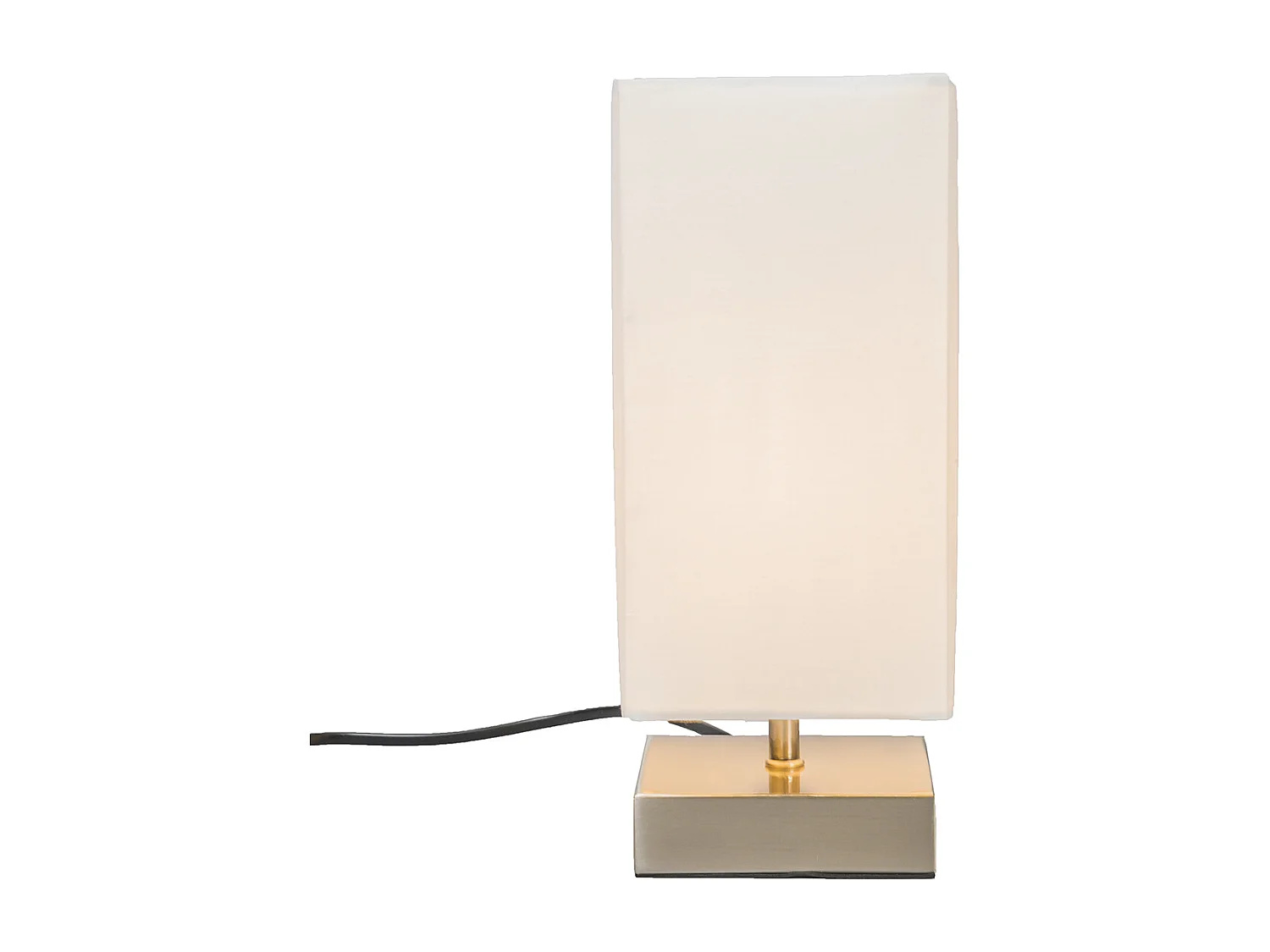 Lampe de table moderne blanche avec base en acier - Milo