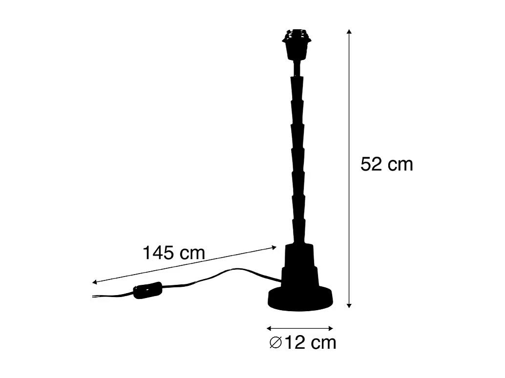 Lampe de table Art Deco en bronze sans abat-jour - Pisos