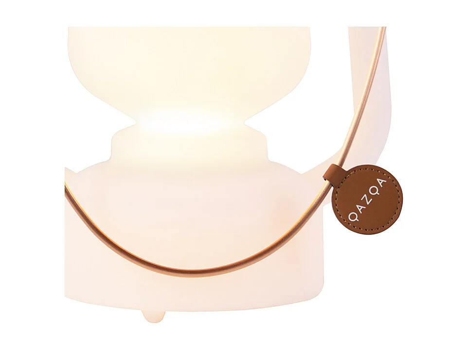 Lampe de table rechargeable 30 cm IP44 blanche - STORM SMALL