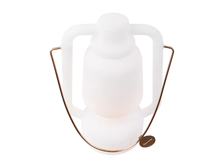 Lampe de table rechargeable 30 cm IP44 blanche - STORM SMALL