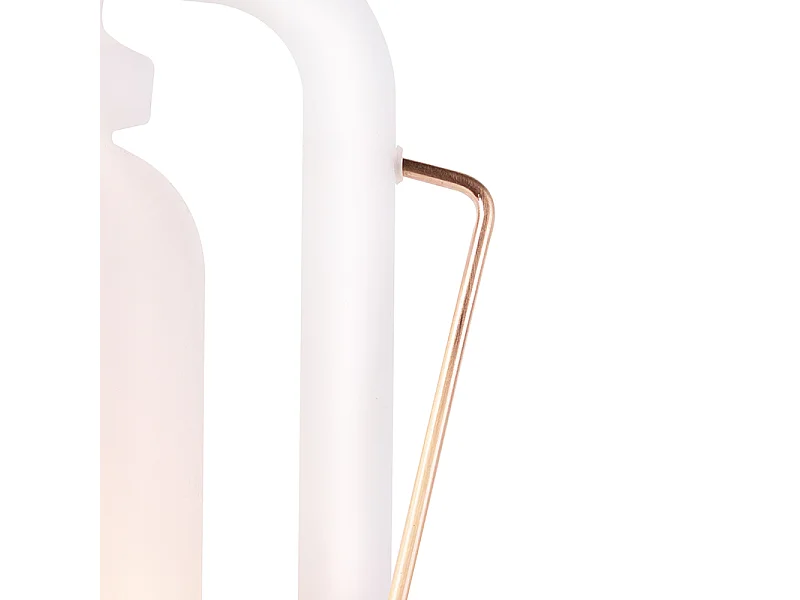 Lampe de table rechargeable 30 cm IP44 blanche - STORM SMALL