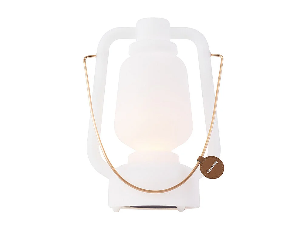 Lampe de table rechargeable 30 cm IP44 blanche - STORM SMALL