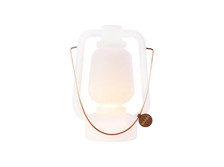 Lampe de table rechargeable 30 cm IP44 blanche - STORM SMALL