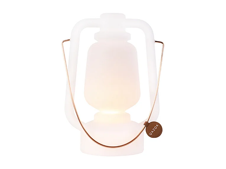 Lampe de table rechargeable 30 cm IP44 blanche - STORM SMALL