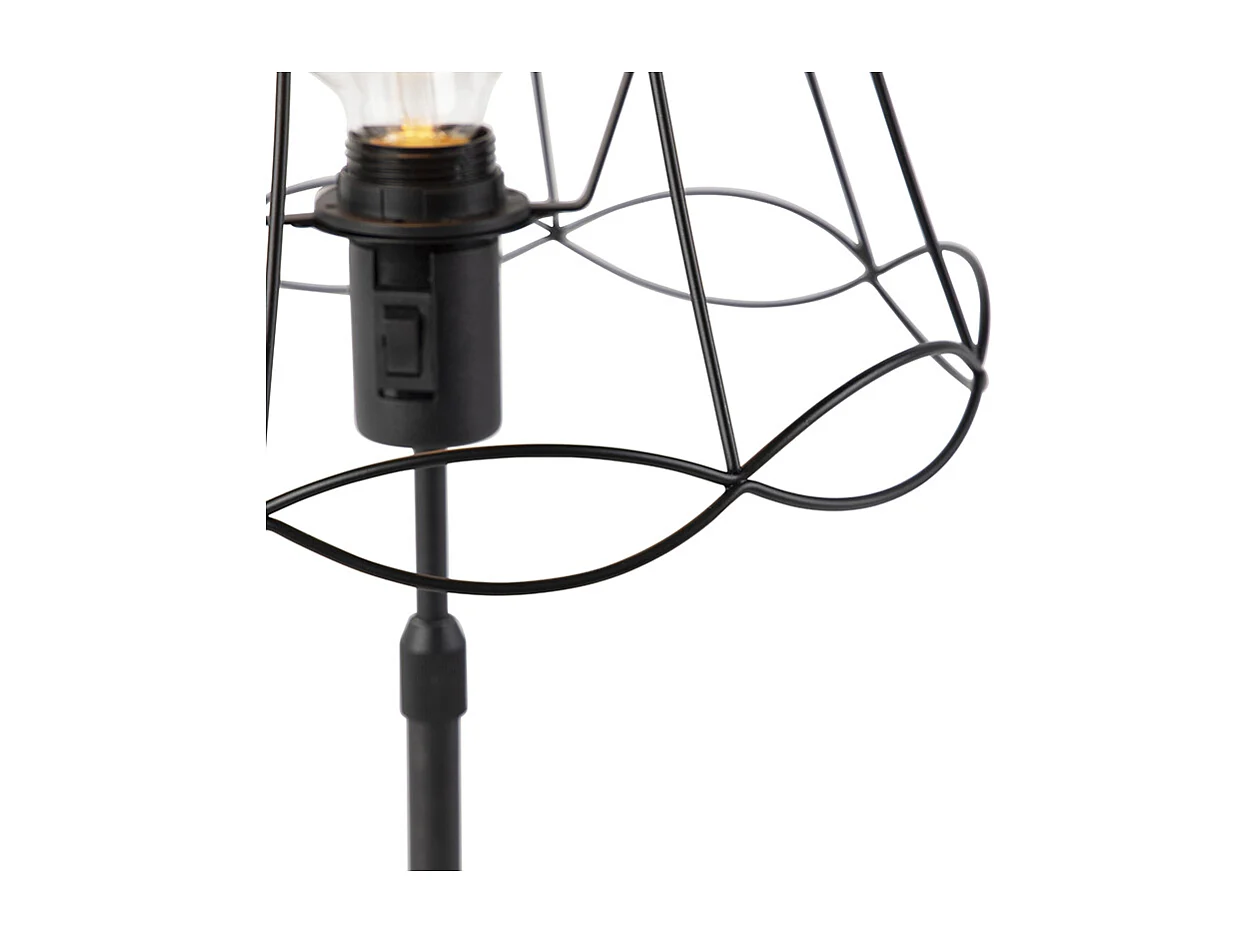 Lampe de table noire avec cadre Granny 30 cm réglable - Parte