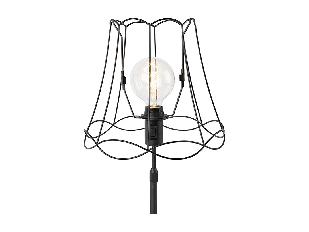 Lampe de table noire avec cadre Granny 30 cm réglable - Parte