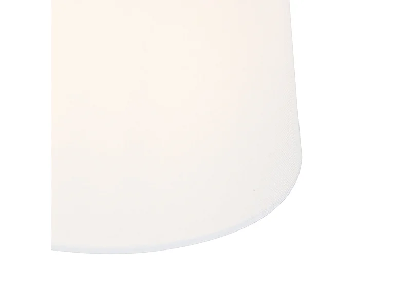 Lampe de table classique en bronze avec abat-jour blanc - Ashley