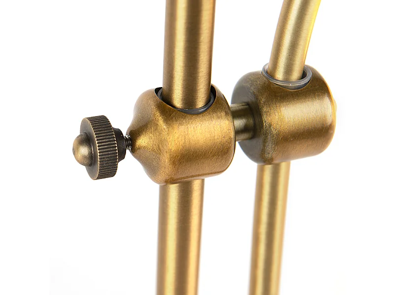 Lampe de table classique en bronze avec abat-jour blanc - Ashley