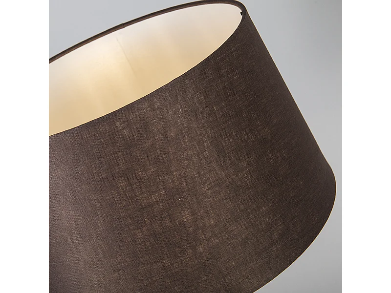 Lampe de table or/laiton avec abat-jour marron 35 cm réglable - Parte