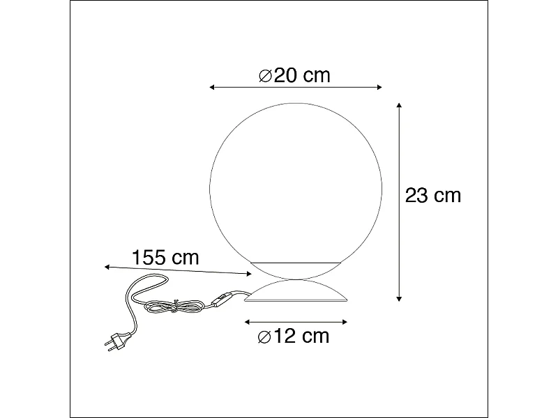 Lampe de table Art Déco en laiton avec verre fumé - Pallon