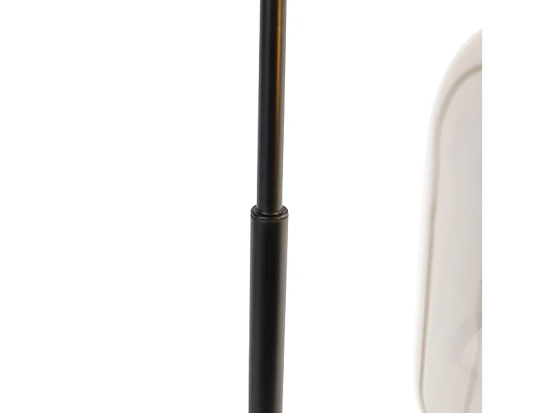 Lampe de table design noire avec verre doré et fumé - Zuzanna