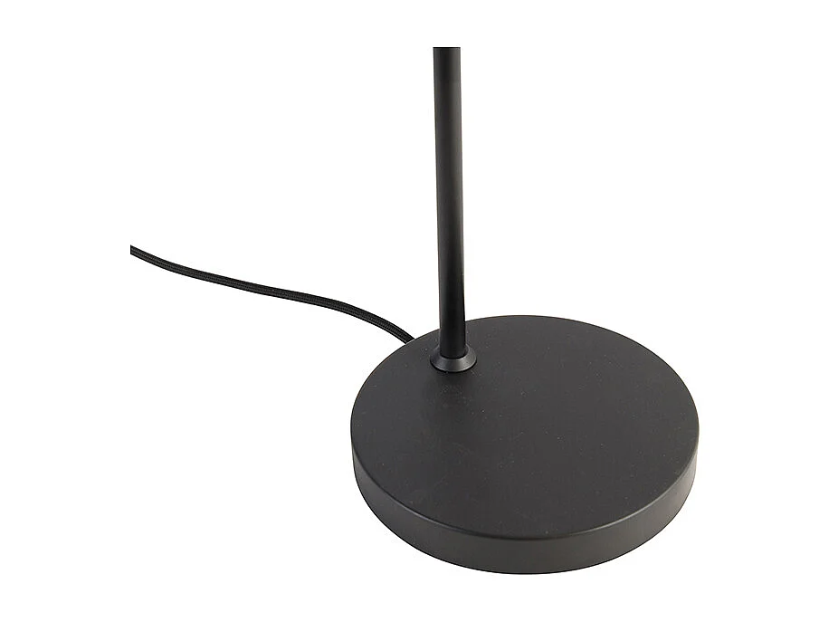 Lampe de table design noire avec verre doré et fumé - Zuzanna