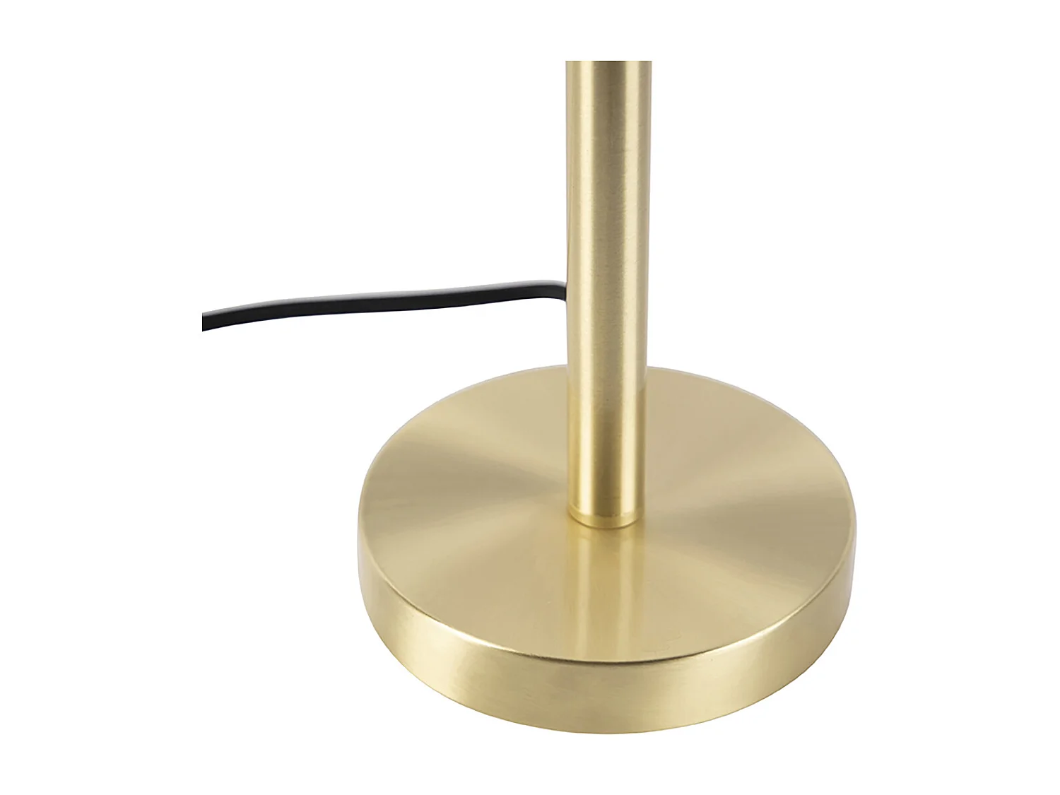 Lampe de table classique laiton avec abat-jour marron clair 35 cm - Simplo