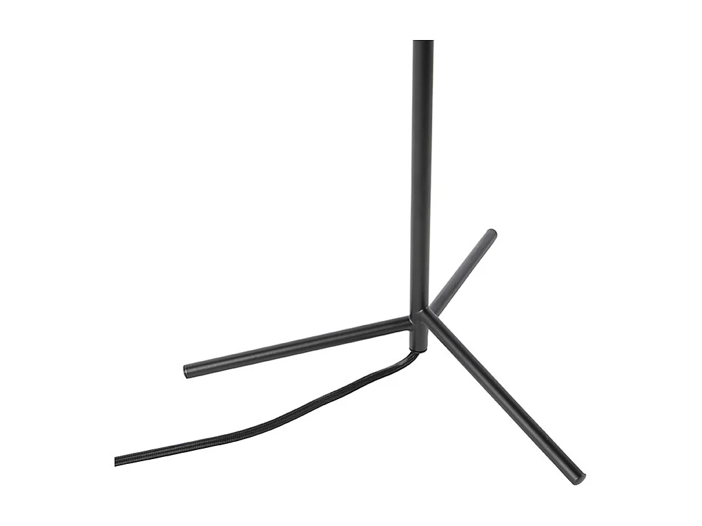 Lampe de table art déco noir avec verre fumé 45,5 cm - Pallon