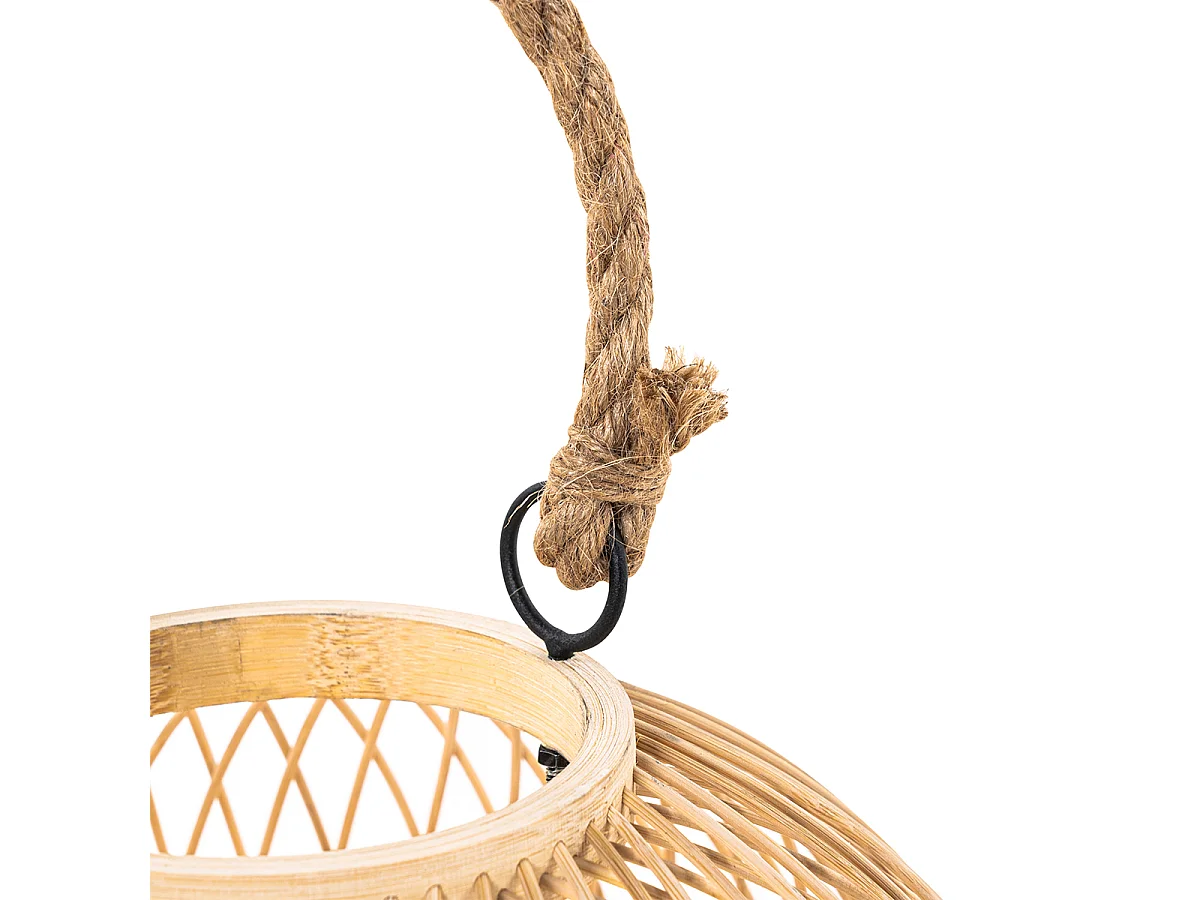 Lampe de table d'extérieur rustique en rotin - Calamus