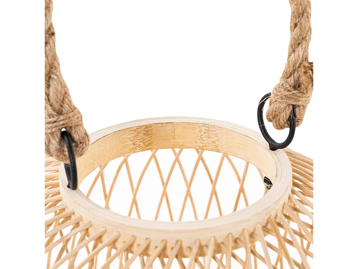 Lampe de table d'extérieur rustique en rotin - Calamus
