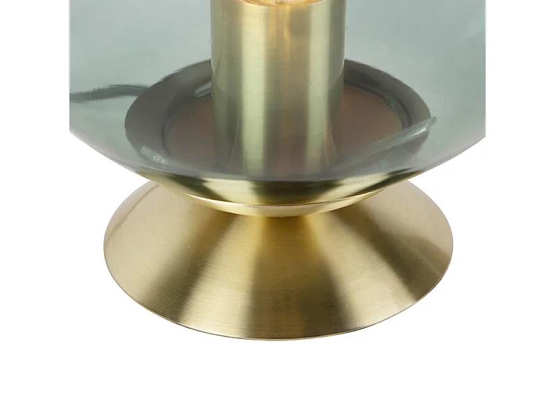 Lampe de table Art Déco en laiton avec verre vert - Pallon