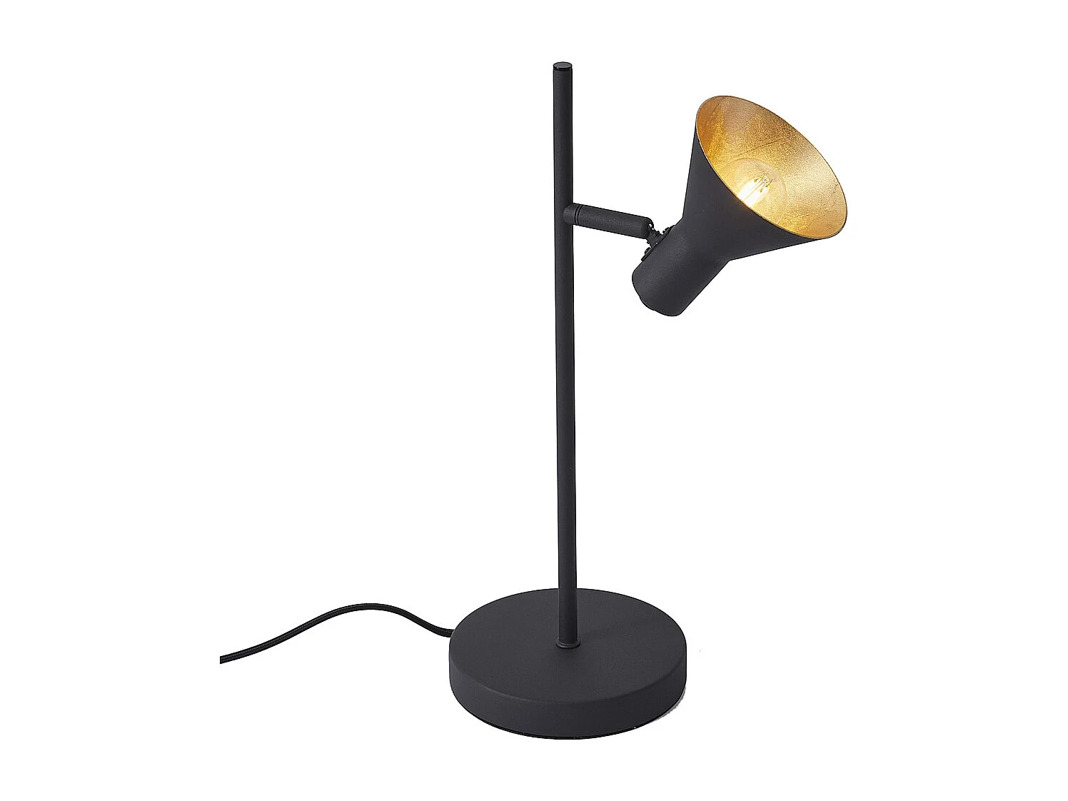 Lampe de table moderne noire avec or 1 lumière - Magno