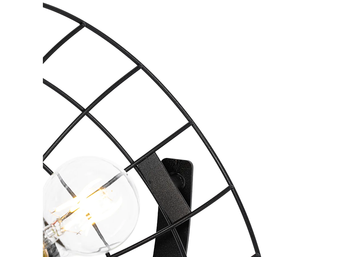 Lampe de table trépied industrielle noire réglable - Hanze