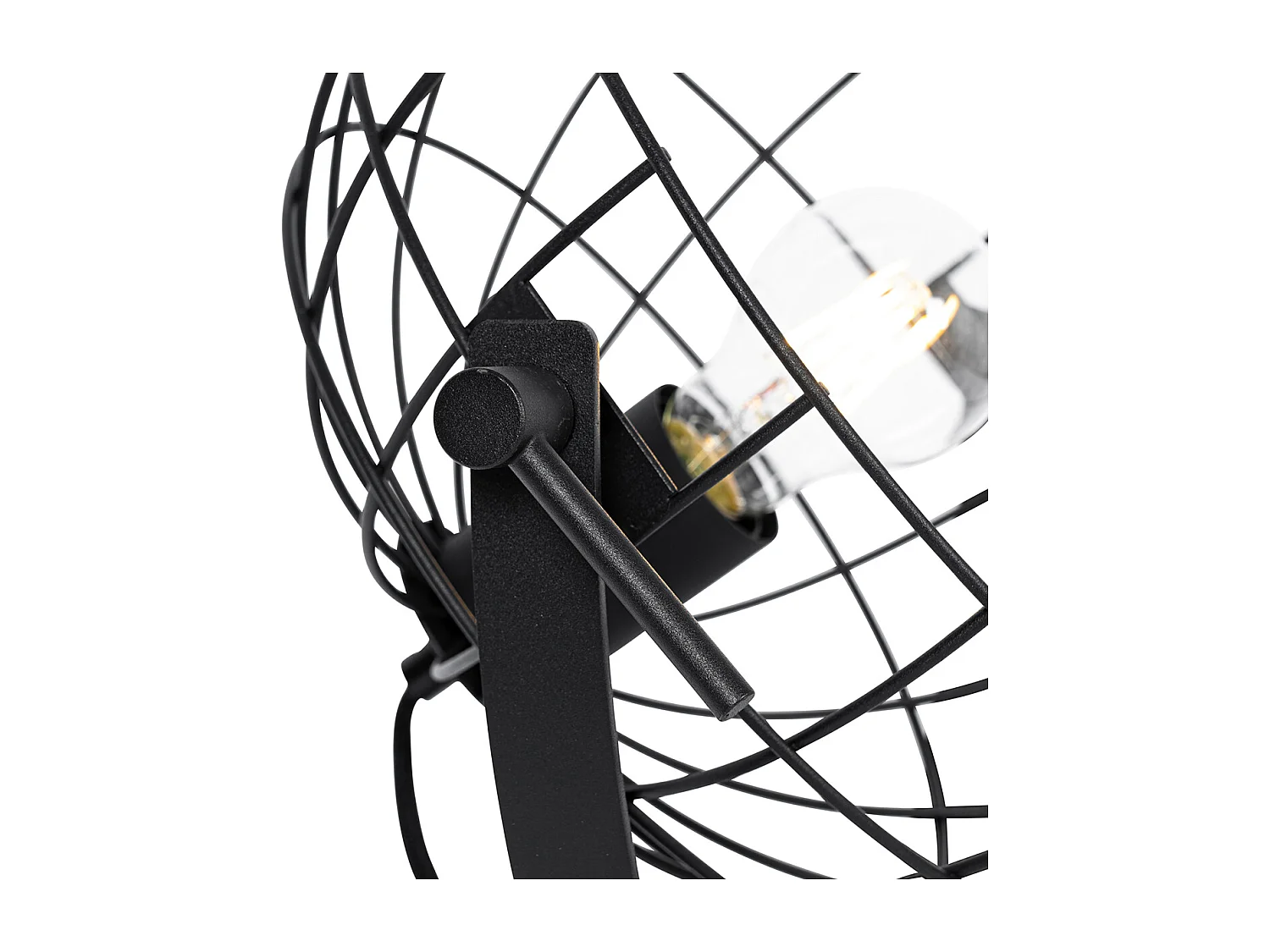 Lampe de table trépied industrielle noire réglable - Hanze